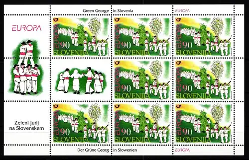 Slowenien 225 postfrisch als Kleinbogen #KA982