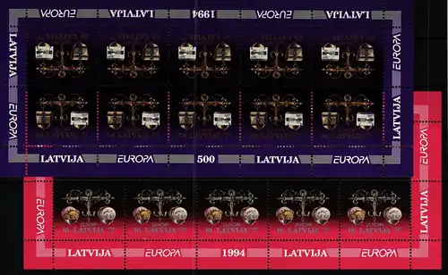 Lettland 376-377 postfrisch als Kleinbogen #KA999