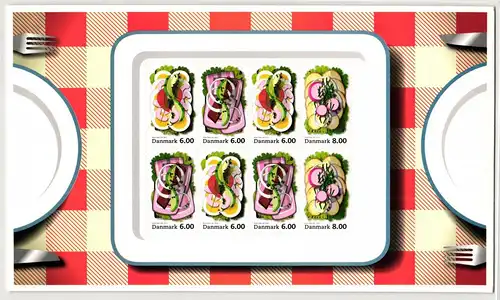 Dänemark 1705A-1708A postfrisch als Folienblatt #KA913