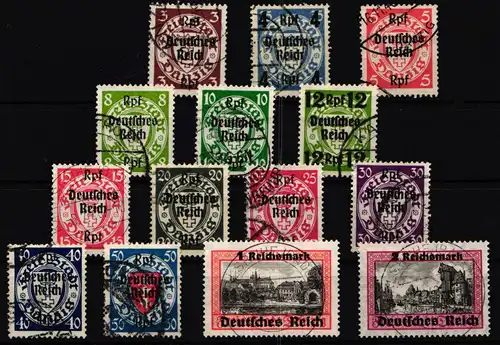 Deutsches Reich 716-729 gestempelt #KA916