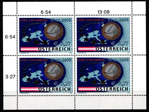 Österreich 2368 postfrisch als Kleinbogen #KA945