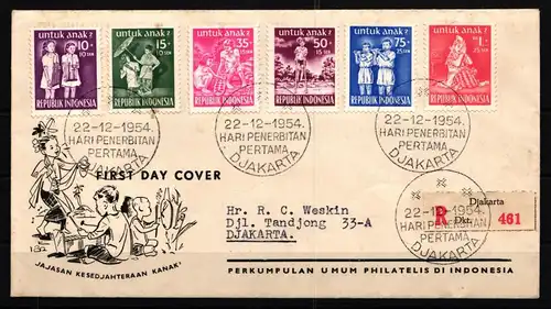 Indonesien 128-133 gestempelt auf Brief FDC #KF047