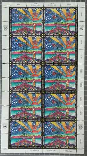 UNO Wien ZD-Bogen 129-132 gestempelt Umweltgipfel #KE749