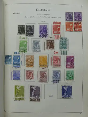 Deutschland Sammlung nach 1945 unterschiedlich besammelt im Kabe Binder #LY289