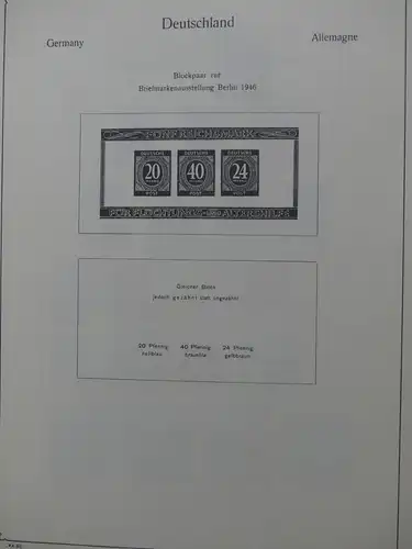 Deutschland Sammlung nach 1945 unterschiedlich besammelt im Kabe Binder #LY288