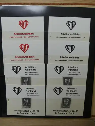 BRD Bund Arbeiterwohlfahrt Markenheftchen gest. besaa. im Einsteckalbum #LY298