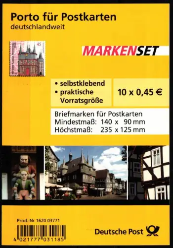 BRD Bund MH 78 gestempelt Markenheftchen #KE001