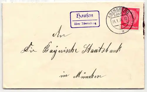 Deutsches Reich 519 auf Brief Poststellenstempel #KD602
