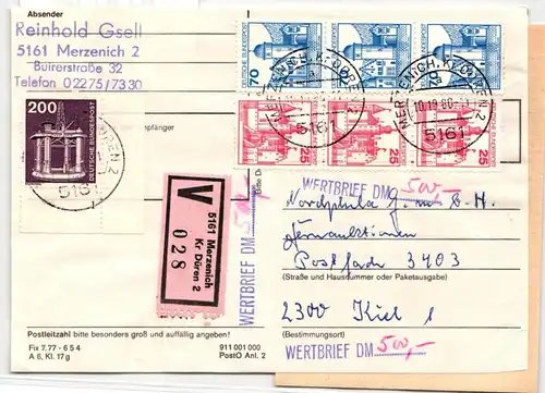 BRD Bund 858 FN auf Brief mit Formnummer #KD632