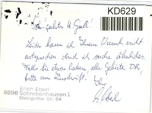 BRD Bund 848 FN u.a. auf Postkarte teilweise mit Formnummer #KD629