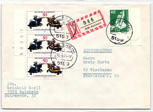 BRD Bund 850 FN auf Brief mit Formnummer #KD631