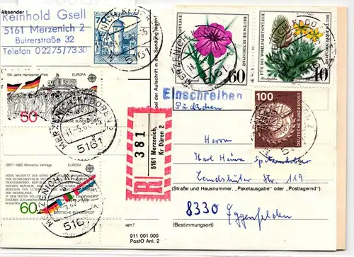 BRD Bund 854 FN auf Brief mit Formnummer #KD633