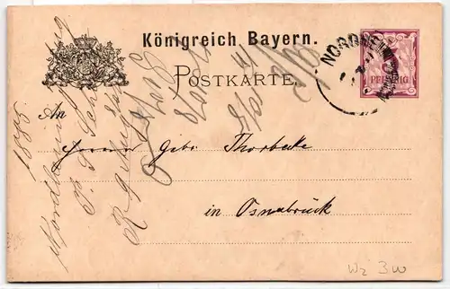 Bayern P 30 w als Ganzsache gelaufen #KD797