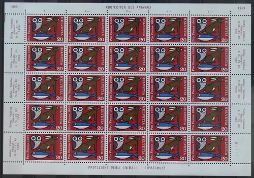 Schweiz 670 postfrisch als Bogen #JY324