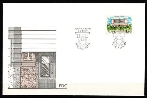 Finnland Alandinseln 32 gestempelt als FDC #JY177