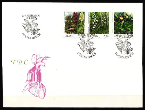 Finnland Alandinseln 33-35 gestempelt als FDC #JY178