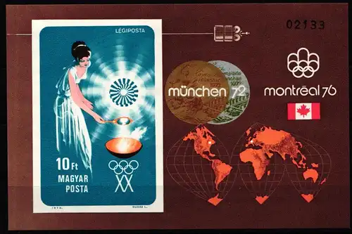 Ungarn Block 96B postfrisch Olympische Spiele #JY209