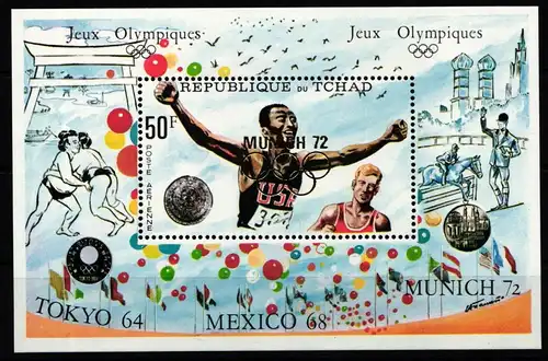 Tschad Block 40 postfrisch Olympische Spiele #JY282