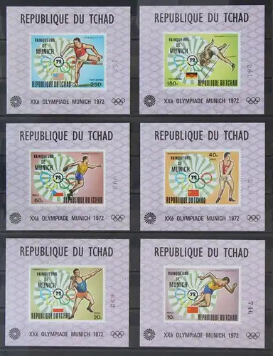 Tschad Block A53-F53 postfrisch Olympische Spiele #JY289