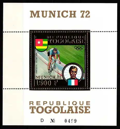 Togo Block 72A postfrisch Olympische Spiele #JY304