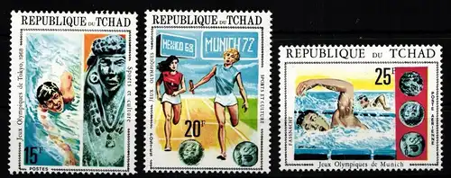 Tschad 379-381 A postfrisch Olympische Spiele #KA456