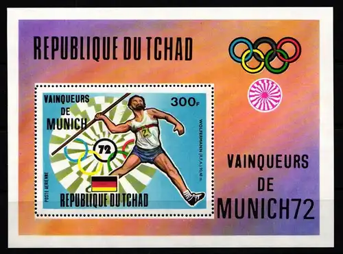 Tschad Block 54A postfrisch Olympische Spiele #KA481