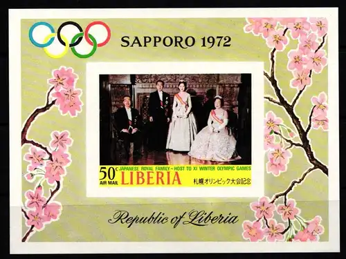 Liberia Block 58B postfrisch Olympische Spiele #KA495