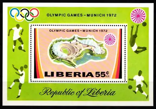 Liberia Block 60A postfrisch Olympische Spiele #KA498