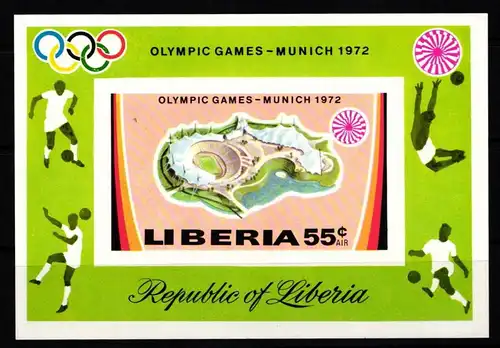 Liberia Block 60B postfrisch Olympische Spiele #KA499