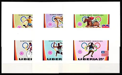 Liberia Block A60-F60 postfrisch Olympische Spiele #KA502