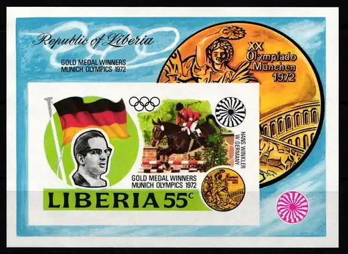 Liberia Block 64B postfrisch Olympische Spiele #KA501