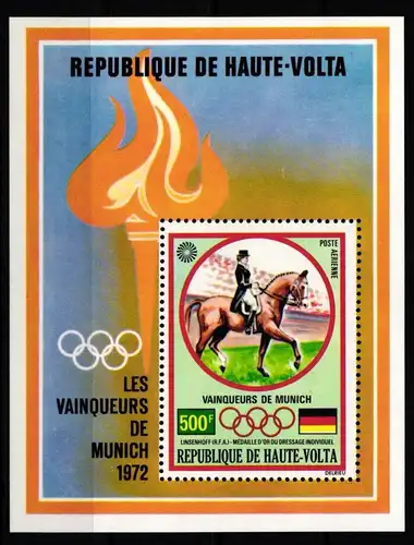 Burkina Faso Block 8 postfrisch Olympische Spiele #KA544