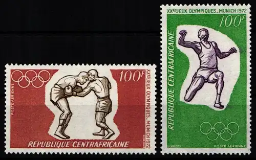 Zentralafrikanische Republik 265-266 postfrisch Olympische Spiele #KA574