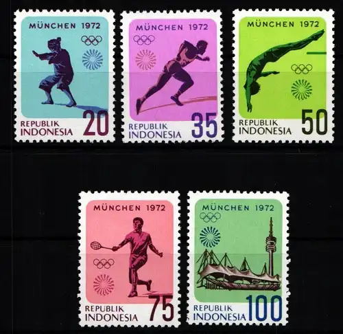 Indonesien 711-715 postfrisch Olympische Spiele #KA598