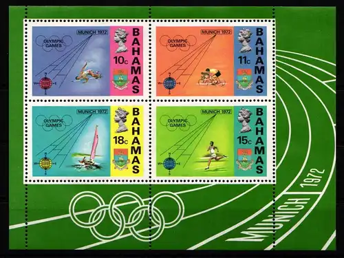 Bahamas Block 5 postfrisch Olympische Spiele #KA619