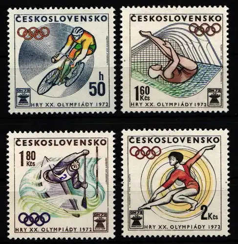 Tschechoslowakei 2067-2070 postfrisch Olympische Spiele #KA635