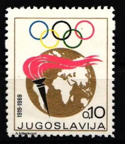 Jugoslawien Zwangszuschlagsmarken 37A postfrisch Olympische Spiele #KA631