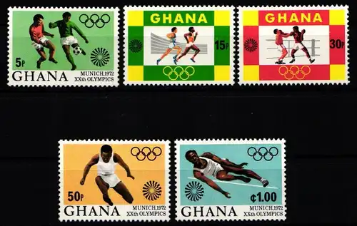 Ghana 472A-476A postfrisch Olympische Spiele #KA654
