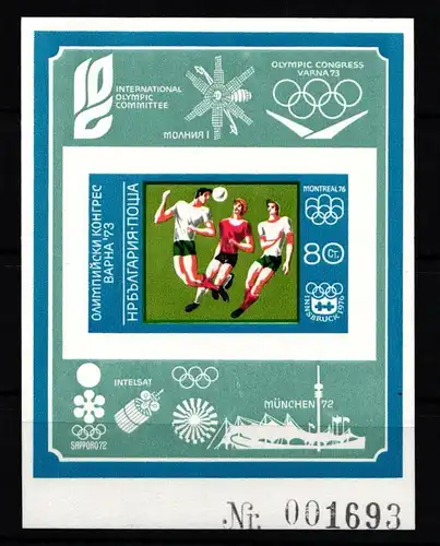 Bulgarien Block 42B postfrisch Olympische Spiele #KA672
