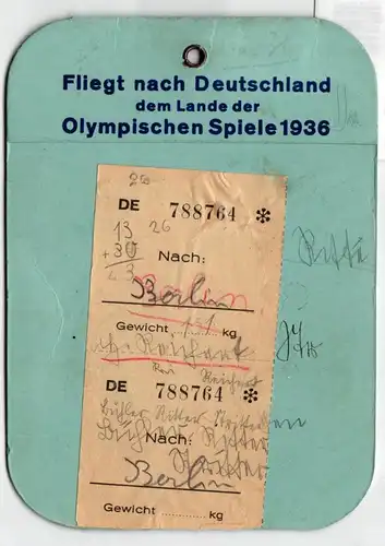Deutsches Reich Gepäckschein #JX476