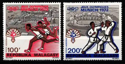 Madagaskar 662-663 postfrisch Olympische Spiele #KA655