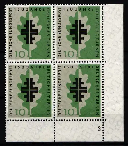 BRD Bund 292 FN postfrisch 4er Block mit Formnummer 2 #KD855