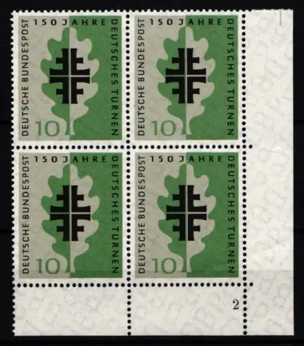 BRD Bund 292 FN postfrisch 4er Block mit Formnummer 2 #KD855