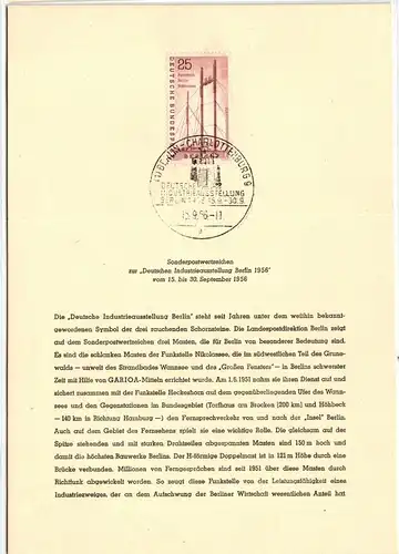 Berlin 157 auf Erstagsblatt, ETB 12 #KD869