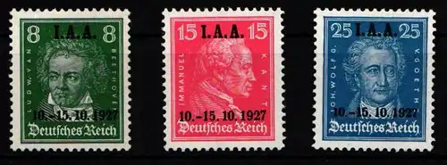 Deutsches Reich 407-409 postfrisch Pracht #KF237