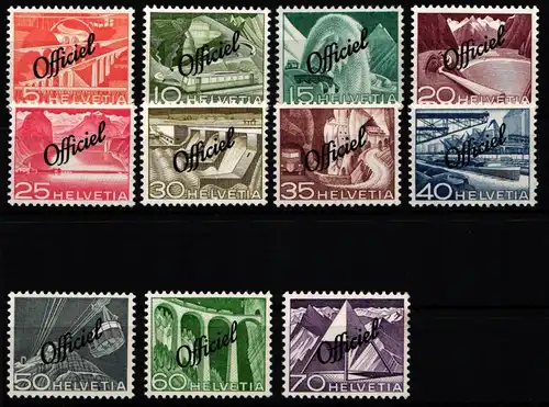 Schweiz Dienstmarken 64-74 postfrisch #KF224