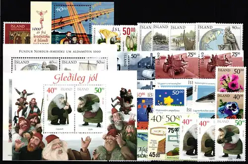 Island Jahrgang 2000 mit 941-970 postfrisch #KF411