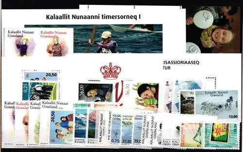 Dänemark Grönland Jahrgang 2016 mit 713-744 postfrisch #KF434