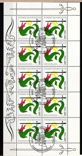 BRD Bund 2207 gestempelt 10er Bogen #KF505