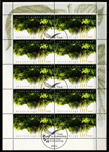 BRD Bund 2208 gestempelt 10er Bogen #KF513